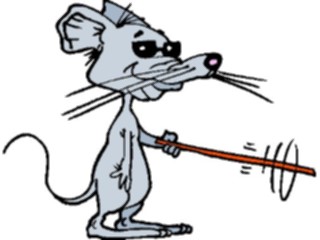 Sticker Custom Preview Image #020989 Animals Cartoons Mousewith Stick