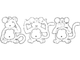 Sticker Custom Preview Image #020996 Animals Cartoons No Evil1
