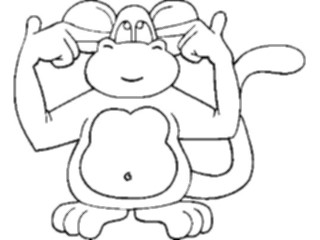 Sticker Custom Preview Image #020998 Animals Cartoons No Evil Hear