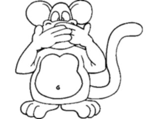 Sticker Custom Preview Image #021000 Animals Cartoons No Evil Speak
