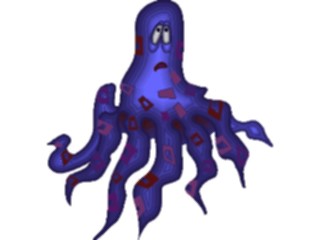 Sticker Custom Preview Image #021020 Animals Cartoons Octopus Sad