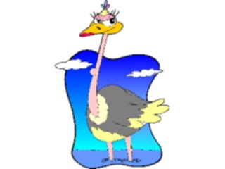 Sticker Custom Preview Image #021028 Animals Cartoons Ostrich4