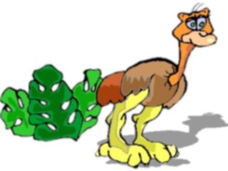 Sticker Custom Preview Image #021034 Animals Cartoons Ostrich Happy