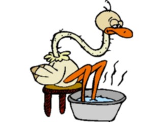 Sticker Custom Preview Image #021046 Animals Cartoons Ostrich Sick