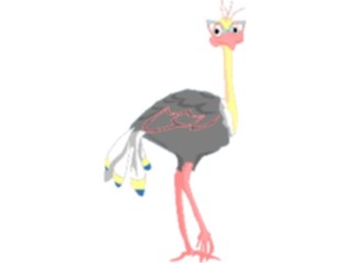 Sticker Custom Preview Image #021051 Animals Cartoons Ostrichwith Glasses