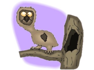 Sticker Custom Preview Image #021091 Animals Cartoons Owl Surprised