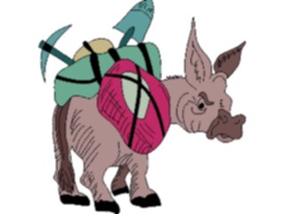 Sticker Custom Preview Image #021105 Animals Cartoons Pack Mule