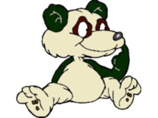 Sticker Custom Preview Image #021112 Animals Cartoons Panda Sitting