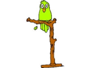 Sticker Custom Preview Image #021149 Animals Cartoons Parrot Perched