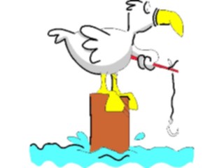 Sticker Custom Preview Image #021172 Animals Cartoons Pelican Fishing1