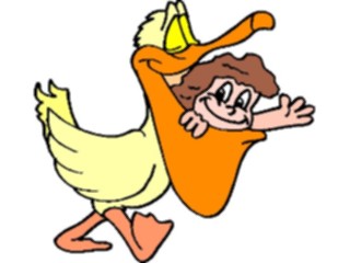Sticker Custom Preview Image #021177 Animals Cartoons Pelican Girl