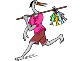 Sticker Custom Preview Image #021181 Animals Cartoons Pelicanwith Fish