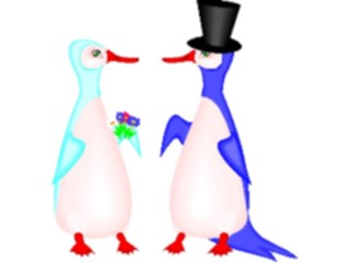 Sticker Custom Preview Image #021196 Animals Cartoons Penguin Couple