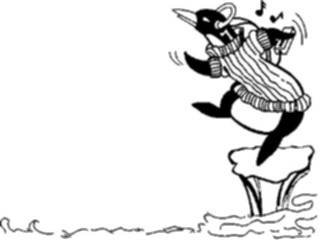 Sticker Custom Preview Image #021197 Animals Cartoons Penguin Dancing1