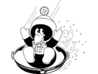 Sticker Custom Preview Image #021211 Animals Cartoons Penguinon Saucer