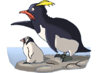 Sticker Custom Preview Image #021212 Animals Cartoons Penguin Pointing