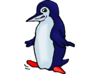 Sticker Custom Preview Image #021222 Animals Cartoons Penguin Waddling