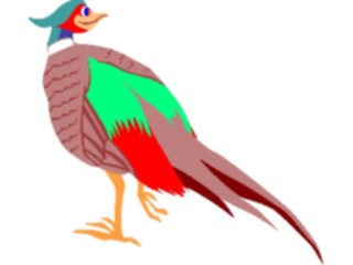 Sticker Custom Preview Image #021240 Animals Cartoons Pheasant Smiling