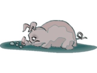 Sticker Custom Preview Image #021272 Animals Cartoons Pig Blowing Bubbles