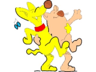 Sticker Custom Preview Image #021278 Animals Cartoons Pig Dog