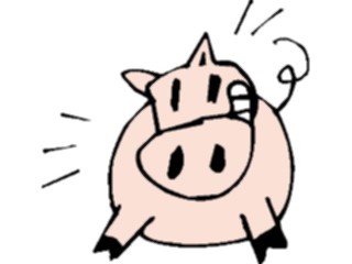 Sticker Custom Preview Image #021296 Animals Cartoons Pig Grinning1
