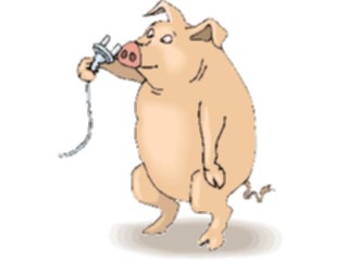 Sticker Custom Preview Image #021330 Animals Cartoons Pigwith Nose Plug