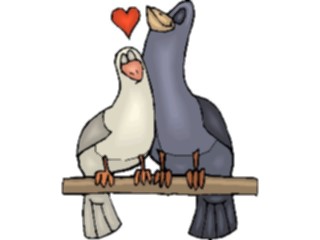 Sticker Custom Preview Image #021334 Animals Cartoons Pigeonsin Love
