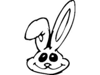 Sticker Custom Preview Image #021485 Animals Cartoons Rabbit Face1