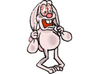 Sticker Custom Preview Image #021563 Animals Cartoons Rabbit Terrified