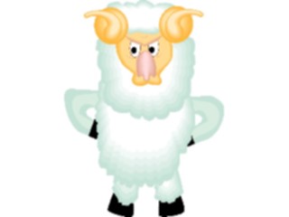 Sticker Custom Preview Image #021633 Animals Cartoons Ram Angry