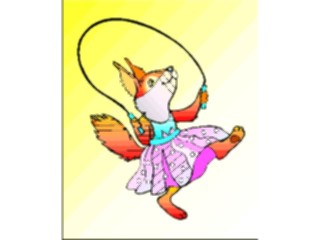 Sticker Custom Preview Image #022070 Animals Cartoons Squirrel Jumping Rope