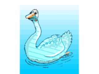 Sticker Custom Preview Image #022109 Animals Cartoons Swan Scared