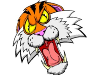 Sticker Custom Preview Image #022155 Animals Cartoons Tiger Roaring