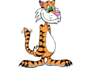 Sticker Custom Preview Image #022167 Animals Cartoons Tiger Whistling