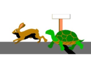 Sticker Custom Preview Image #022185 Animals Cartoons Tortoise Hare1
