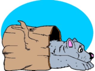 Sticker Custom Preview Image #022404 Animals Cartoons Wolfin Log
