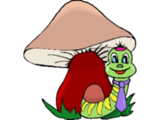 Sticker Custom Preview Image #022455 Animals Cartoons Worm Mushroom House1
