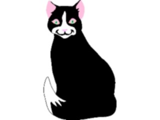 Sticker Custom Preview Image #022851 Animals Domesticated Cat Sitting