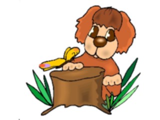 Sticker Custom Preview Image #023289 Animals Domesticated Puppy Butterfly
