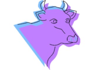 Sticker Custom Preview Image #023434 Animals Farm Animals Cow Head3