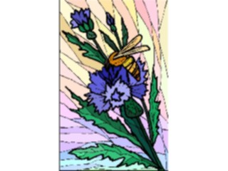Sticker Custom Preview Image #024104 Animals Insects Wasp Flowers