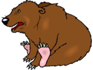 Sticker Custom Preview Image #024301 Animals Land Animals Bear Sitting