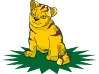 Sticker Custom Preview Image #025354 Animals Land Animals Tiger Cub
