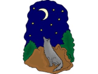 Sticker Custom Preview Image #025419 Animals Land Animals Wolf Howling4