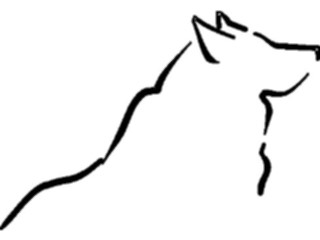 Sticker Custom Preview Image #025420 Animals Land Animals Wolf Outline