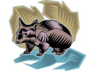 Sticker Custom Preview Image #025424 Animals Land Animals Wombat1