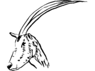 Sticker Custom Preview Image #025457 Animals Line Art Antelope10