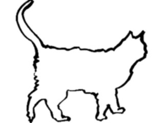 Sticker Custom Preview Image #025541 Animals Line Art Cat01