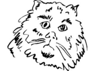 Sticker Custom Preview Image #025542 Animals Line Art Cat02