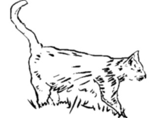 Sticker Custom Preview Image #025549 Animals Line Art Cat09